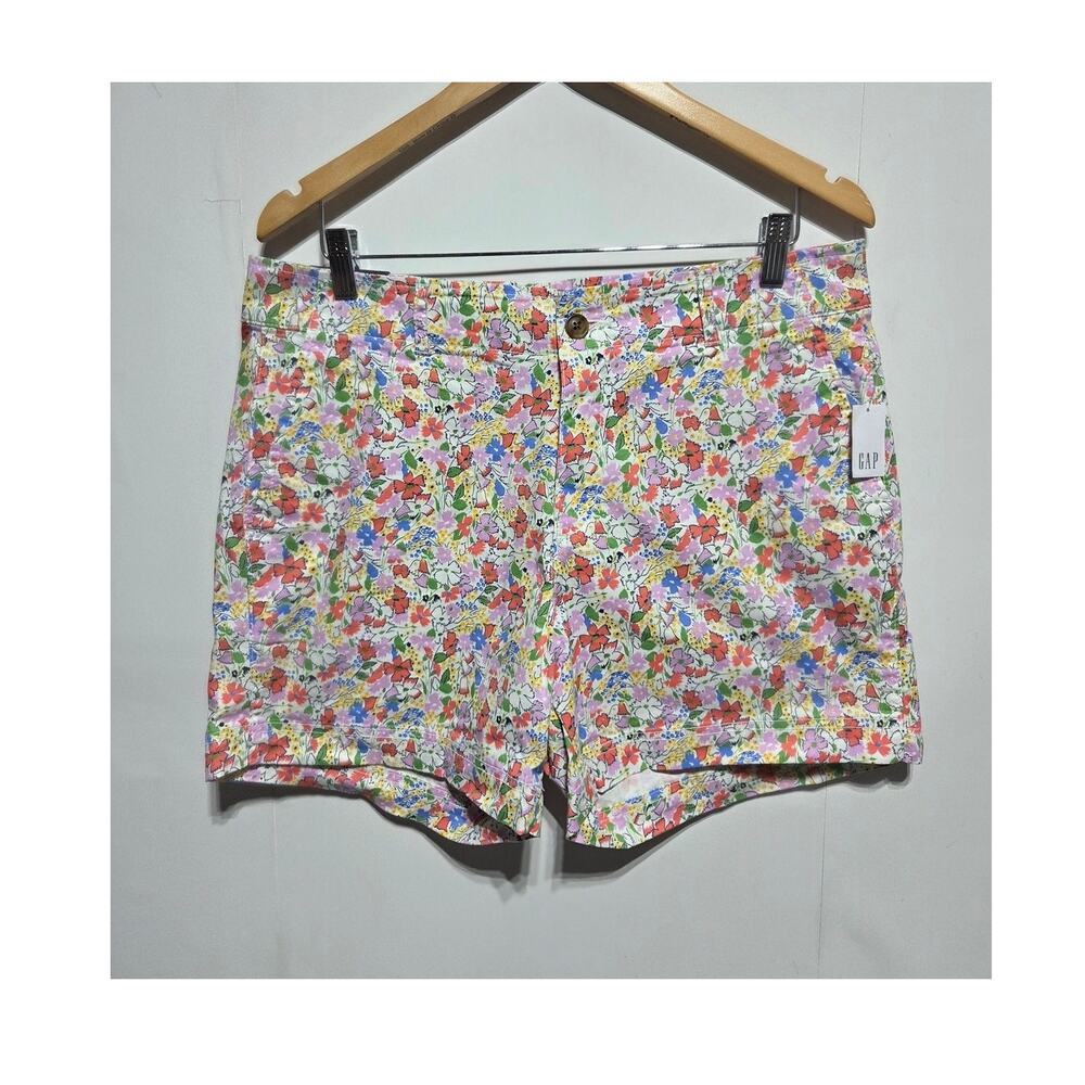 Gap Woman's 5" Short Floral Mid-rise Stretch Shorts Size 12 NWT Garden Girl